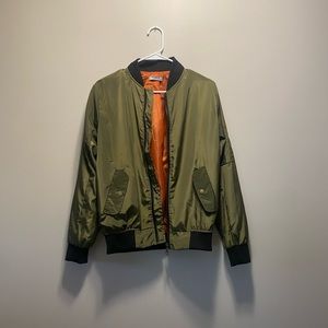 Green bomber jacket